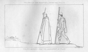 Telemachus und Mentor kommen in Pylos an, ca. 1833
