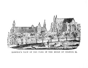 Tempests Ansicht des Parks in der Regierungszeit von Charles II., ca. 1870 von Unbekannt