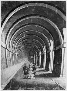 Thames-Tunnel, London, Mitte des 19. Jahrhunderts