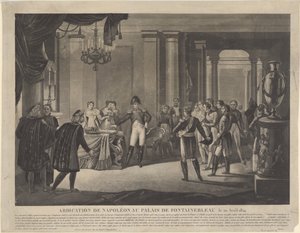 Die Abdankung Napoleons in Fontainebleau, 1814 von Unbekannt