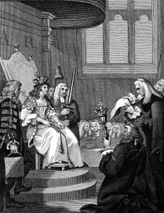 Die Union zwischen England und Schottland wird vor Königin Anne verlesen, 1826 von Unbekannt