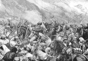 Der afghanische Krieg: Der Tod von Major Wigram Battye in der Schlacht von Futtehabad