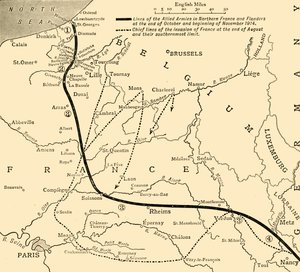 Die Alliierten Armeen in Frankreich und Flandern, Erster Weltkrieg, 1914, ca. 1920
