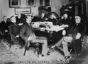 Das amerikanische Kriegskabinett, 1898 von Unbekannt