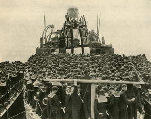 Der Erzbischof von York besucht britische Matrosen der Royal Navy, Erster Weltkrieg, 1914
