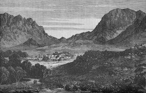 Das Argandab-Tal, rechts die Hügel des Baba Wali Passes, ca. 1880 von Unbekannt