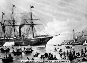 Die Ankunft der spanischen Truppen, 1860er Jahre, 1920er Jahre