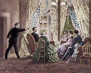 Die Ermordung von Abraham Lincoln, 1865 von Unbekannt