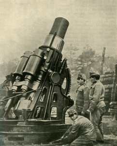 Die österreichische 12-Zoll-Belagerungshaubitze, 1914-1918, ca. 1920 von Unbekannt