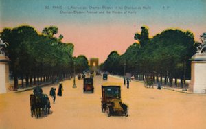 Die Avenue des Champs-Elysées und die Marly-Pferde, Paris, um 1920
