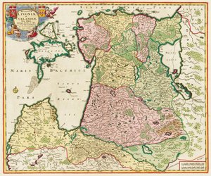 Die Ostsee aus: Ducatuum Livoniae et Curlandiae Nova Tabula, 1705