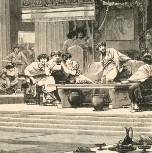 Das Bankett des Damokles, 1890 von Unbekannt