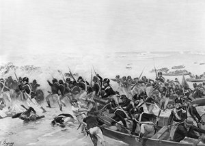 Die Schlacht von Abukir, Ägypten, 1801 von Unbekannt