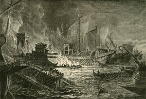 Die Schlacht von Actium, 1890 von Unbekannt