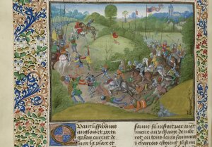 Die Schlacht von Aljubarrota am 14. August 1385, ca. 1470-1475 von Unbekannt