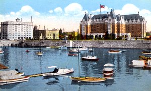 Das Belmont-Gebäude, Union Club und Empress Hotel, Victoria, British Columbia, Kanada, um 1900er von Unbekannt
