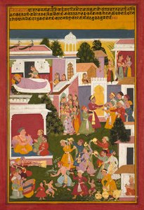 Die Geburt Krishnas, aus einem Sursagar von Surdas, ca. 1700