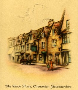 The Black Horse, Cirencester, Gloucestershire, 1936 von Unbekannt