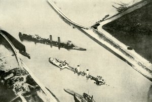 Die Blockade des Hafens von Zeebrugge, 1919 von Unbekannt
