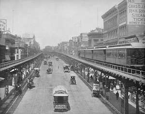 The Bowery, Blick nach Norden, New York, um 1897 von Unbekannt