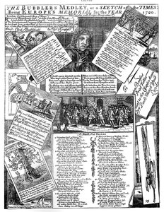 The Bubblers Medley, oder eine Skizze der Zeiten, 1720 von Unbekannt