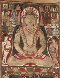 Der Buddha Amitayus begleitet von Bodhisattvas, 11. oder frühes 12. Jahrhundert