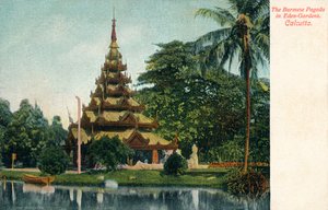 Die burmesische Pagode in Eden-Gardens, Kalkutta
