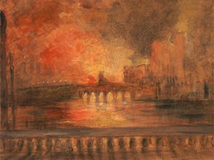 Der Brand des Parlamentsgebäudes, Feuer im Unterhaus