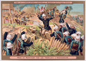 Die Eroberung von Marovoay durch die Franzosen, Madagaskar, 19.-20. Jahrhundert von Unbekannt