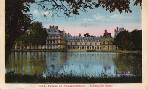 Der Karpfenteich, Schloss Fontainebleau, 1930er Jahre
