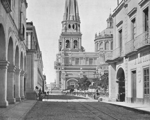 Die Kathedrale von Guadalajara, Mexiko, um 1900 von Unbekannt
