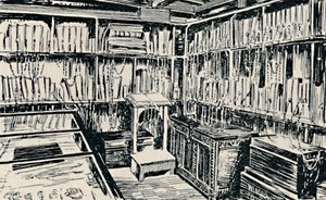 Die Kettenbibliothek in Wimborne von Unbekannt