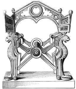 Der Stuhl von Dagobert, 7. Jahrhundert, 1849