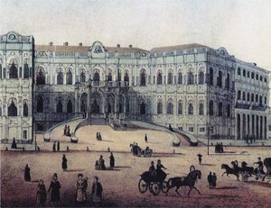 Das Chertkov-Haus in der Myasnitskaya-Straße in Moskau, 1860er Jahre von Unbekannt