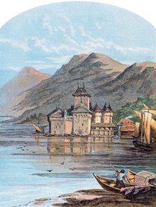 Das Schloss Chillon, Genfersee, Schweiz, 1864 von Unbekannt
