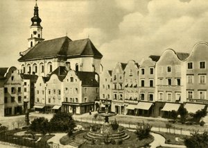 Die Kirche St. Georg, Schärding am Inn, Oberösterreich, ca. 1935