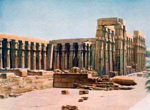 Die Kolonnade von Amenhotep III, Tempel von Luxor, Ägypten, 20. Jahrhundert
