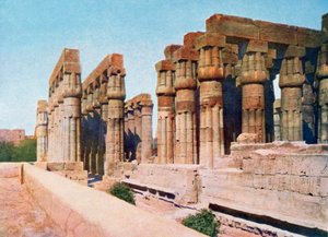 Die Kolonnade von Amenhotep III, Tempel von Luxor, Ägypten, 20. Jahrhundert