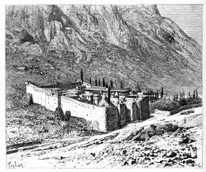 Das Kloster der Heiligen Katharina, Berg Sinai, Ägypten, 1895 von Unbekannt