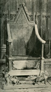 Der Krönungsstuhl, der den alten Stein enthält, 1902