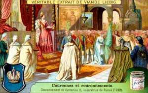 Die Krönung von Katharina II., Kaiserin von Russland im Jahr 1762, ca. 1900 von Unbekannt