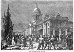 Das Zollhaus, Dublin, 19. Jahrhundert von Unbekannt