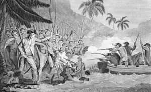 Der Tod von Kapitän James Cook am 14. Februar 1779, 1784
