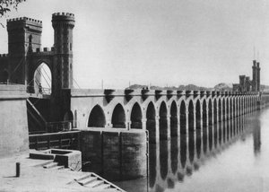 Das Delta-Barrage, Kairo, Ägypten, um 1920er Jahre