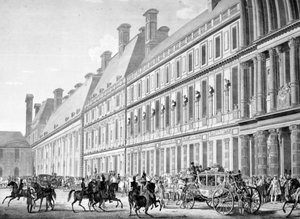 Die Abreise aus dem Tuilerienpalast, 2. Dezember 1804, 19. Jahrhundert von Unbekannt