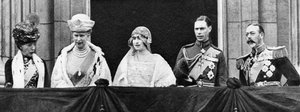 Der Herzog und die Herzogin von York am Buckingham Palace nach ihrer Hochzeit, April 1923 von Unbekannt