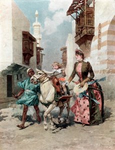Das ägyptische Viertel auf der Weltausstellung, Paris von Unbekannt