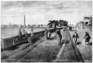 Die Esplanade und das Regierungshaus, Kalkutta, Indien, 19. Jahrhundert von Unbekannt