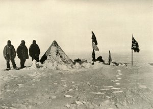 Das südlichste Lager nach sechzig Stunden Schneesturm, Februar 1909 von Unbekannt