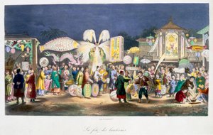 Das Laternenfest, China, 1824-1827 von Unbekannt